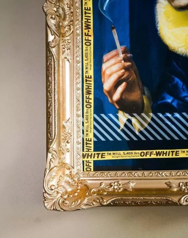 Salvador Dali Weed // Framed Canvas displayed as wall art