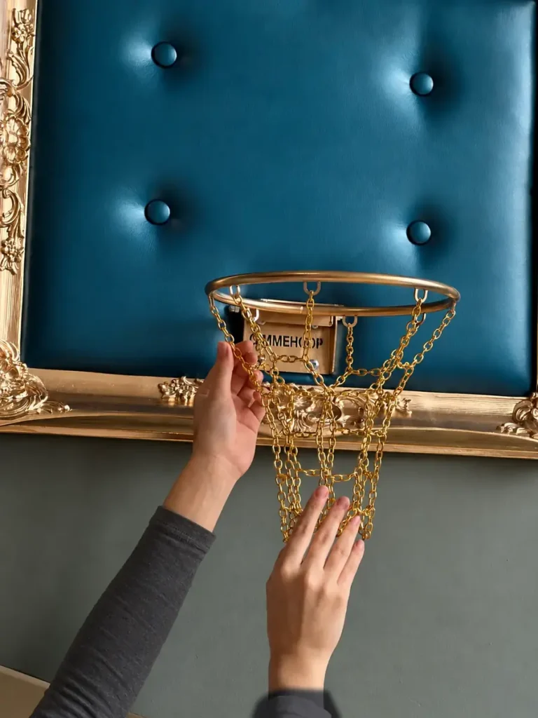 Customer photo of Blue and Gold Basketball Hoop