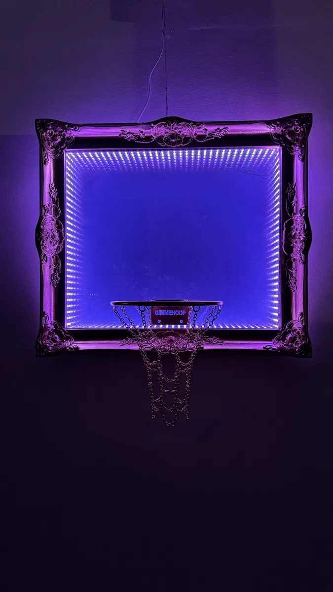 Customer photo of Infinity LED Mirrored Gold Framed Hoop