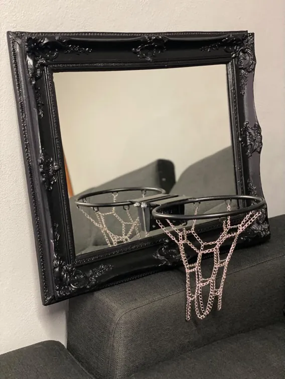 Customer photo of Framed Mirror Basketball Hoop