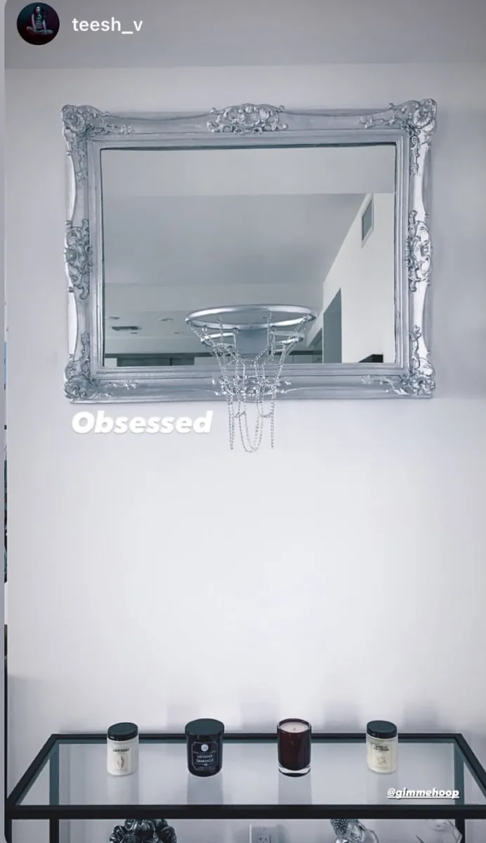 Customer photo of Framed Mirror Basketball Hoop