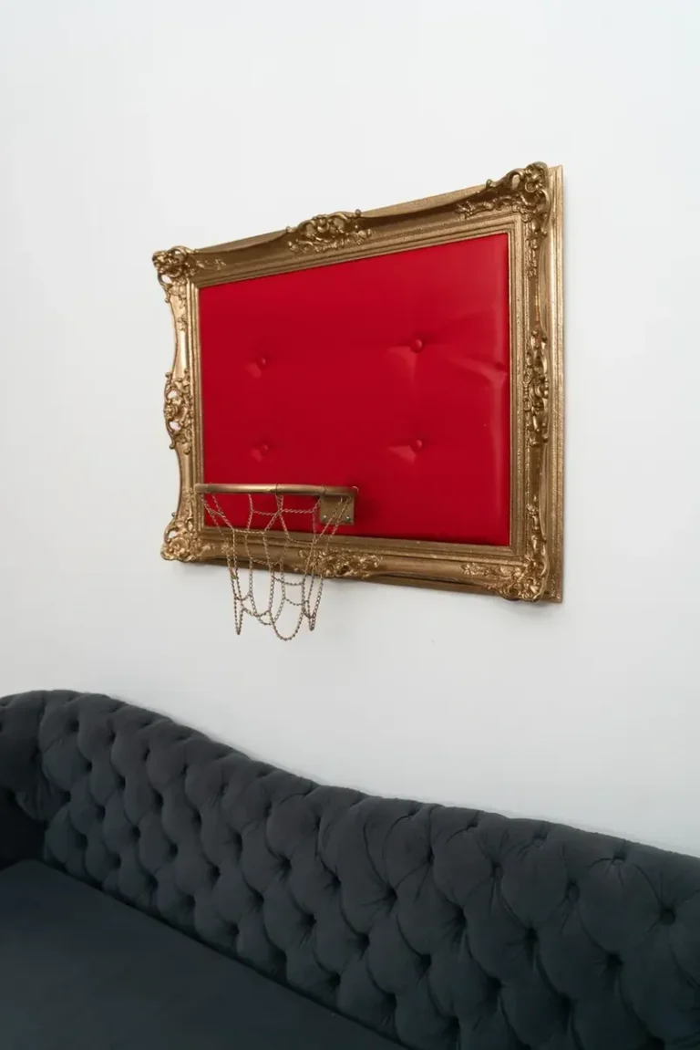 Customer photo of Red & Gold Basketball Hoop