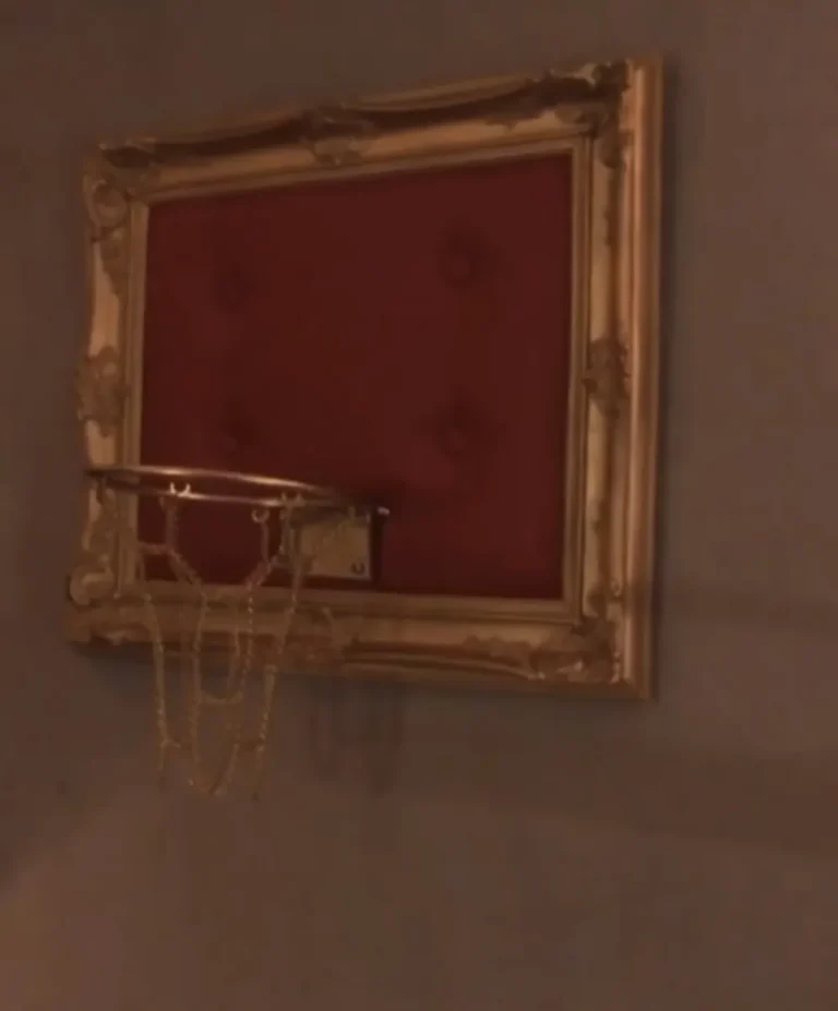 Customer photo of Red & Gold Basketball Hoop