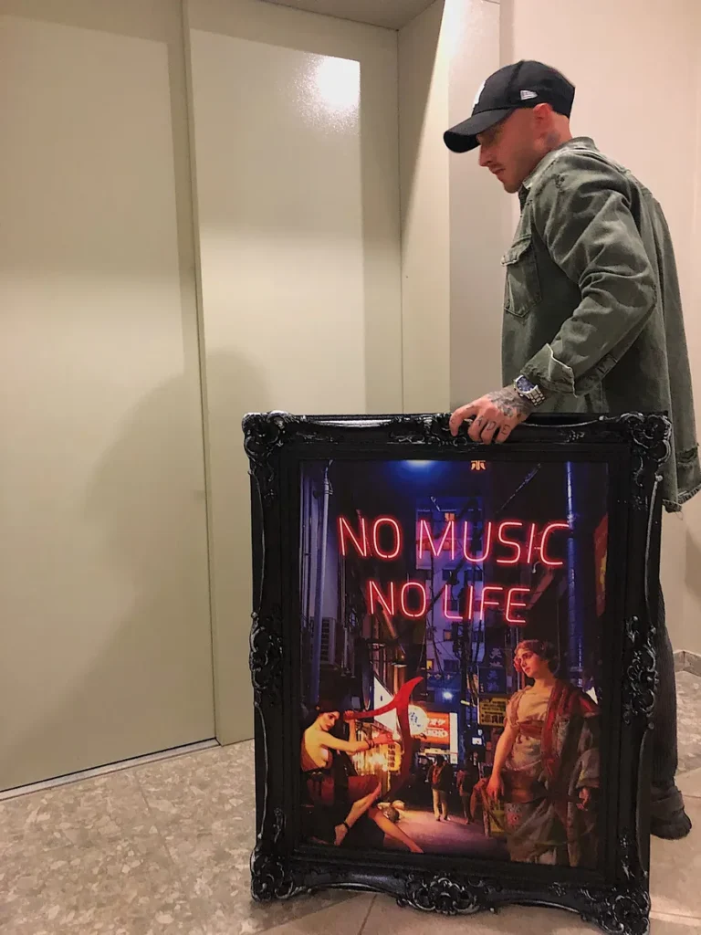 Customer photo of No Music - No Life // Framed Canvas