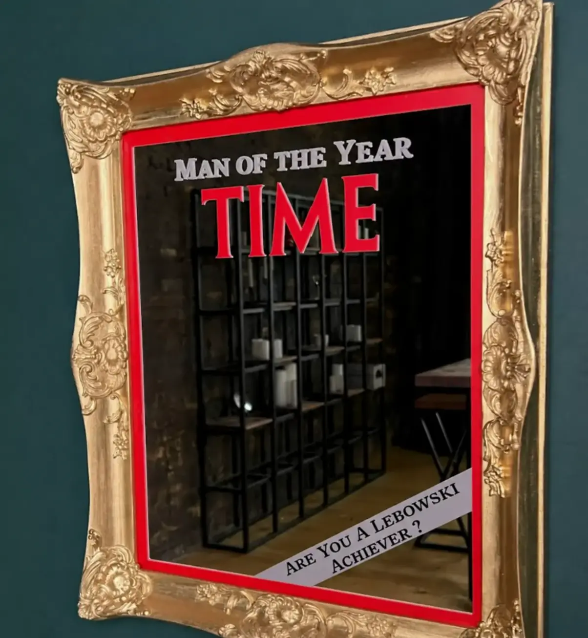 Red Man of the Year art in an ornate gold frame
